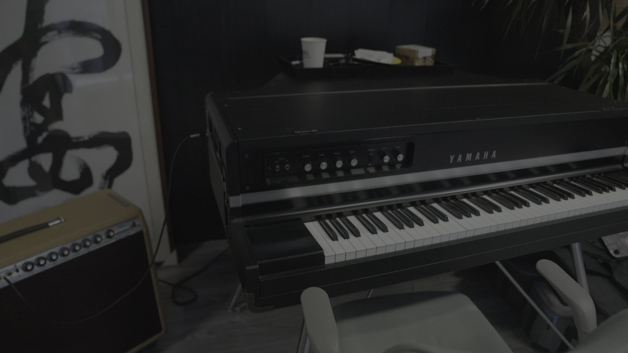 Keyboard instrument in the production room